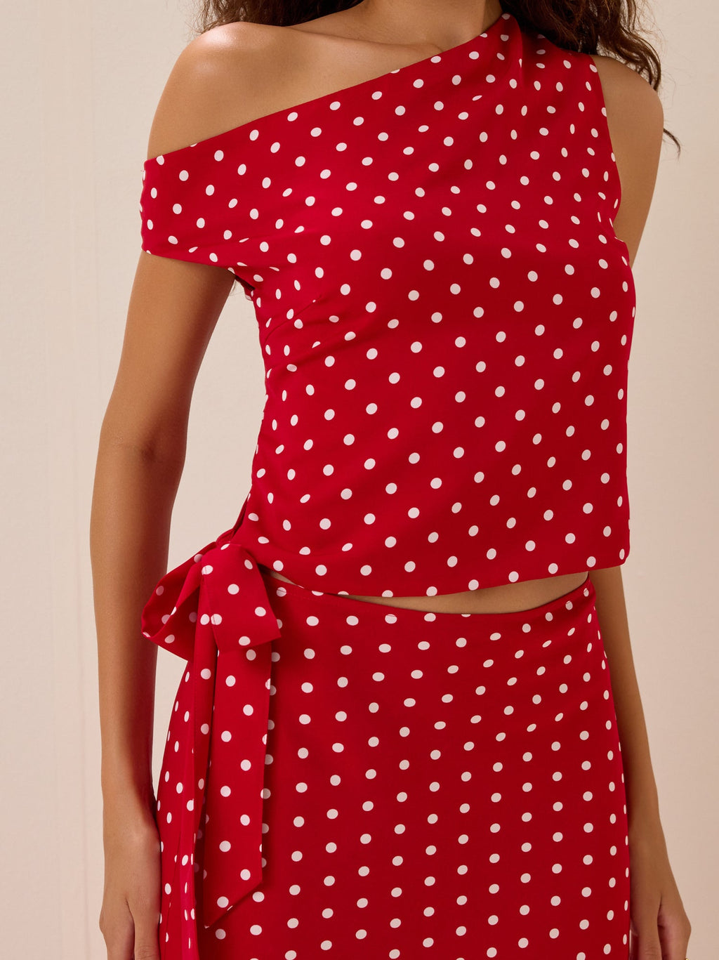 Jaycee Asymmetrical Dot Top