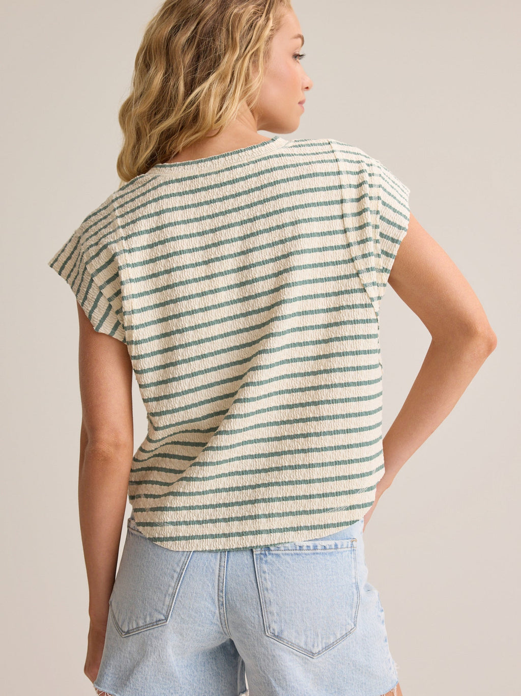 Cressida Stripe Rib Raglan Top
