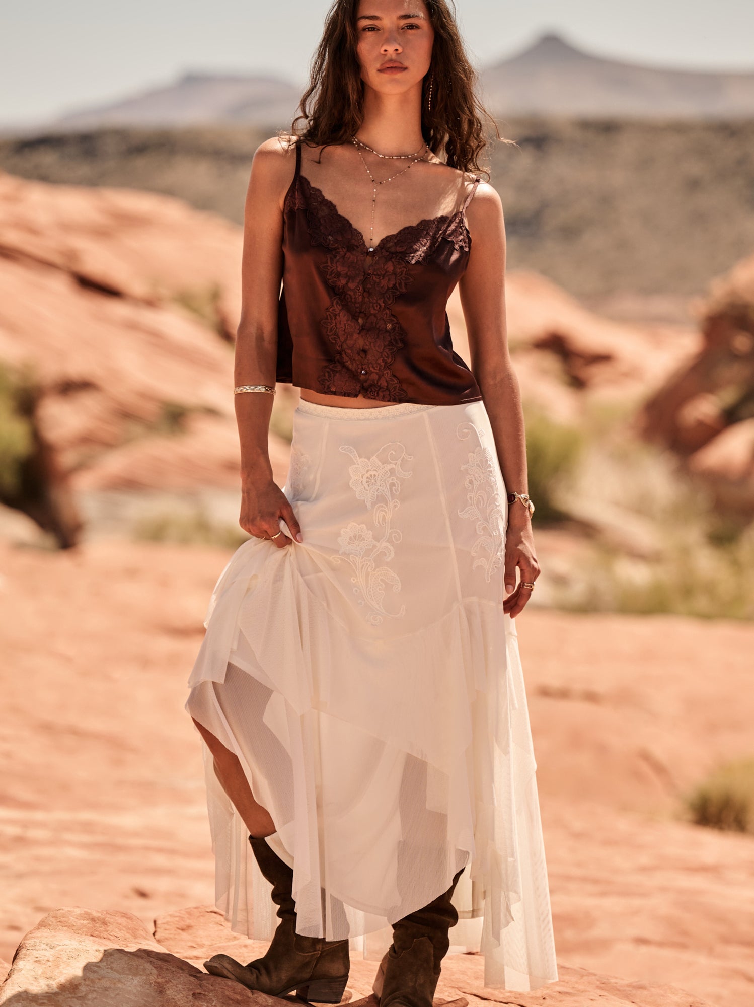 Carlin Ruffle Maxi Skirt