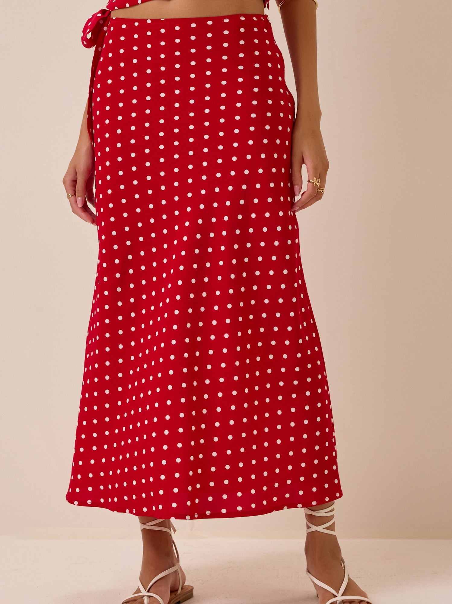 Jaycee Dot Midi Skirt