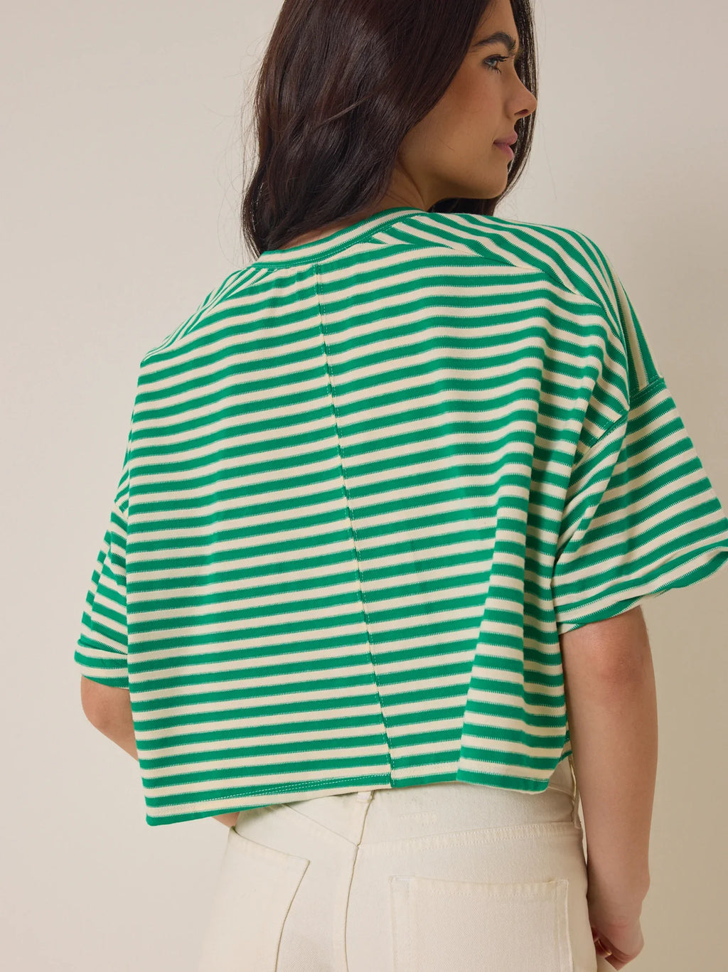 Keaton Button-Up Stripe Top