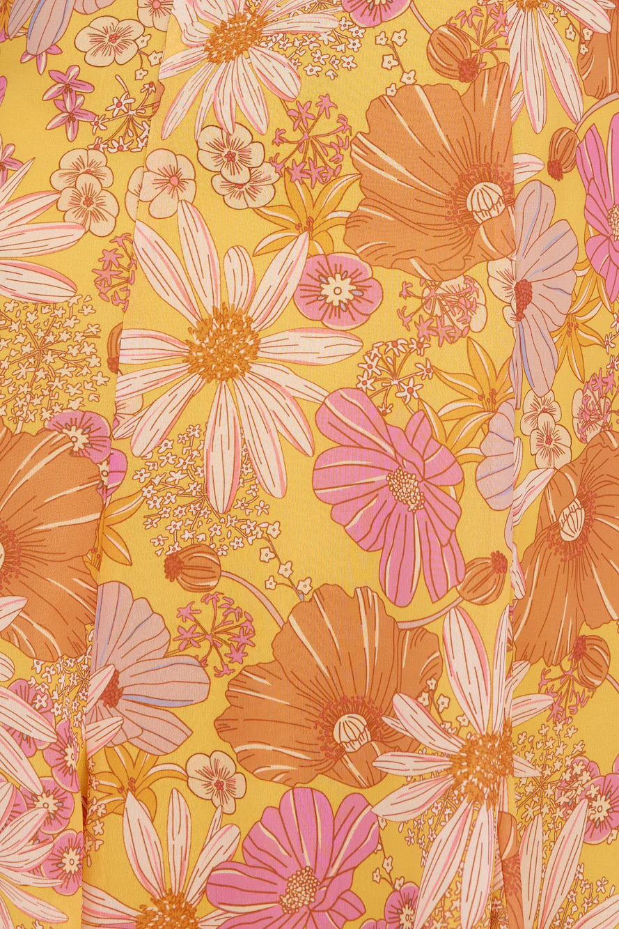 Lost In Paradise Maxi Dress Yellow