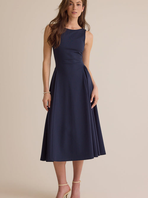 Annaliese Basque Waist Maxi Dress