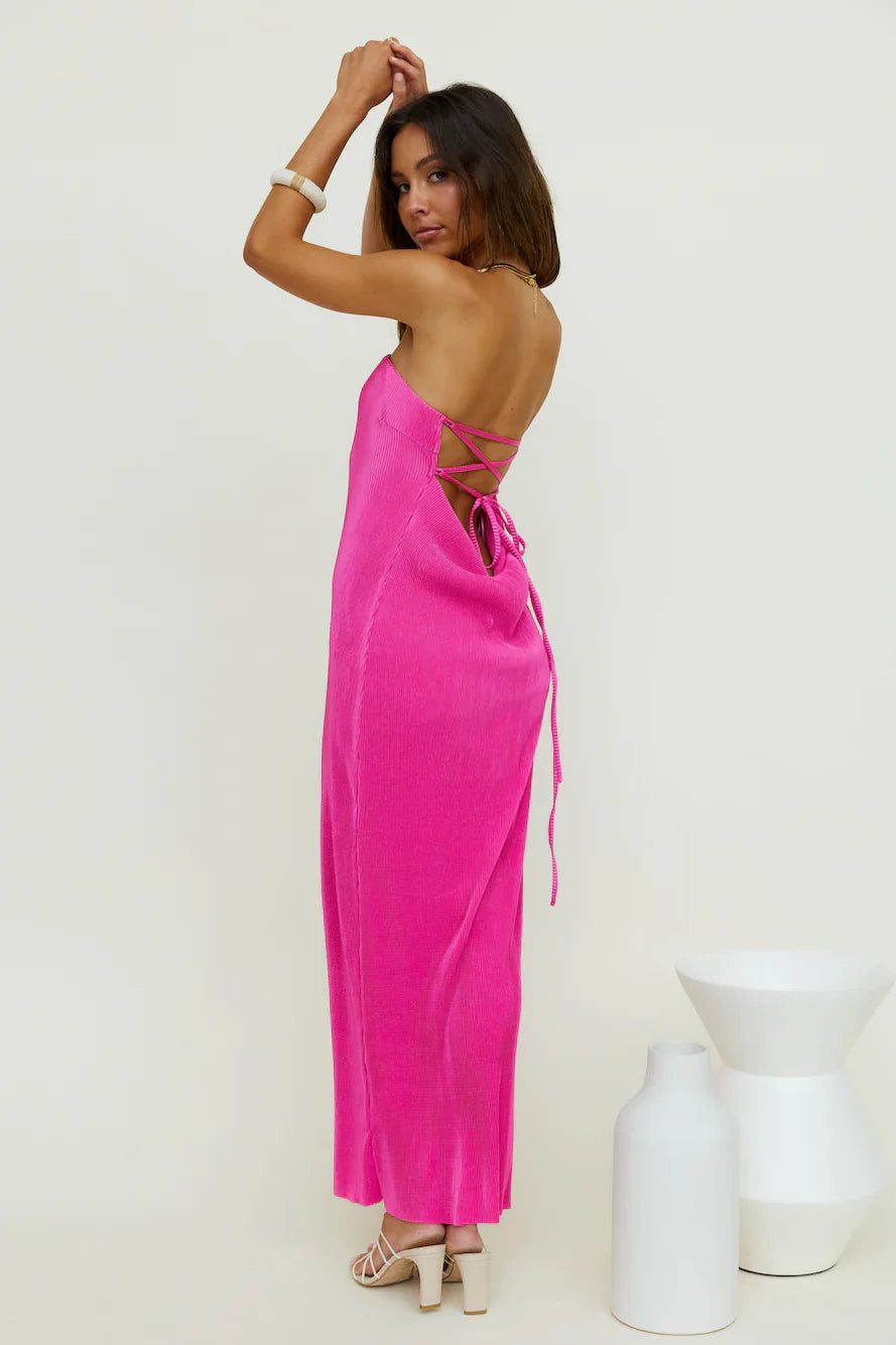 Thinking Of Dusk Maxi Dress Pink