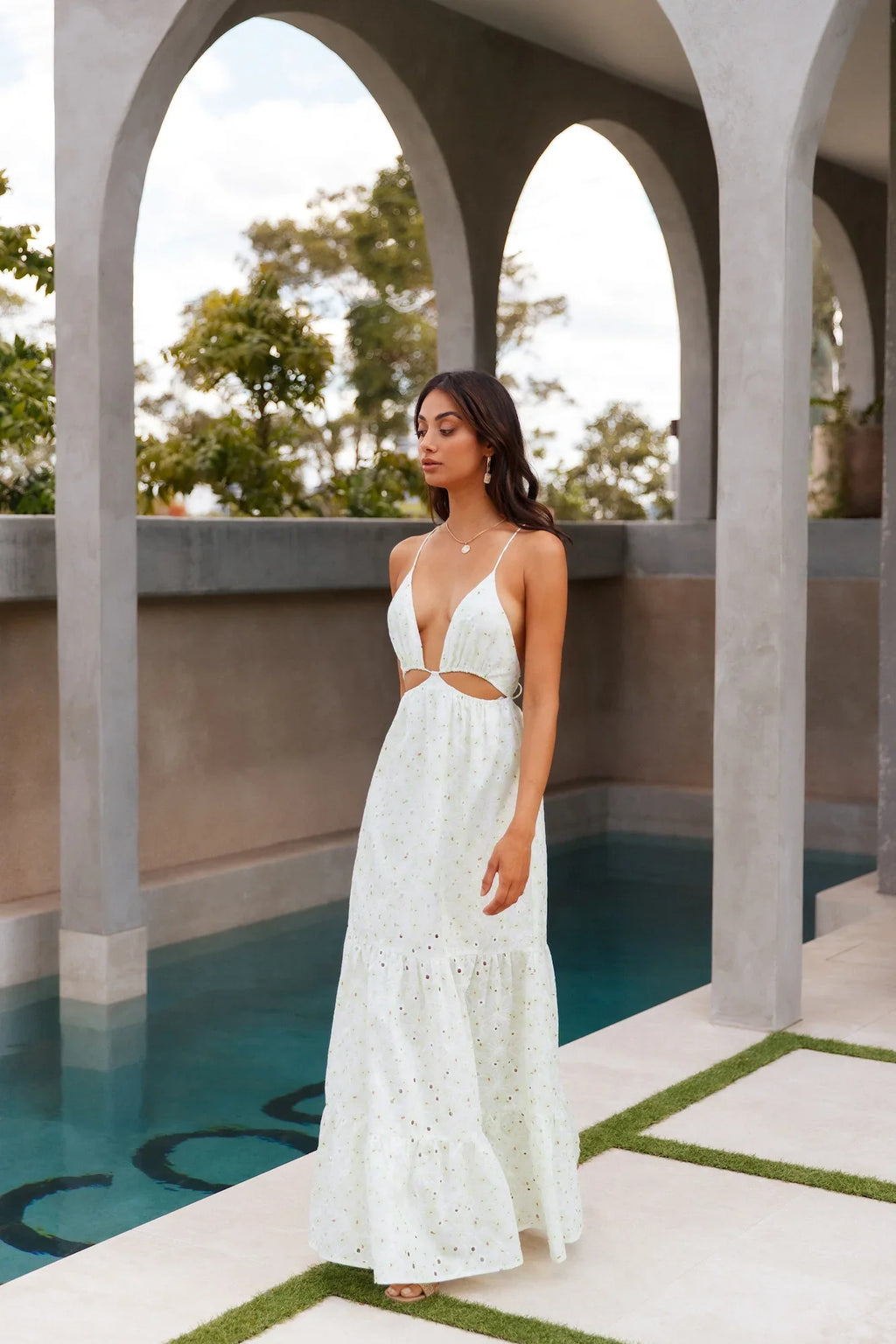 HELLO MOLLY Trust My Words Maxi Dress Green