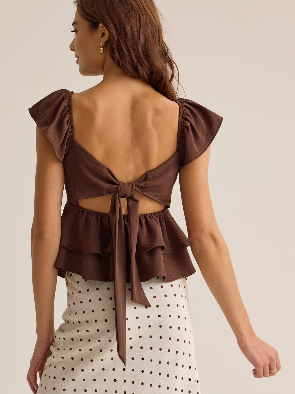 Cressida Flutter Sleeve Babydoll Top