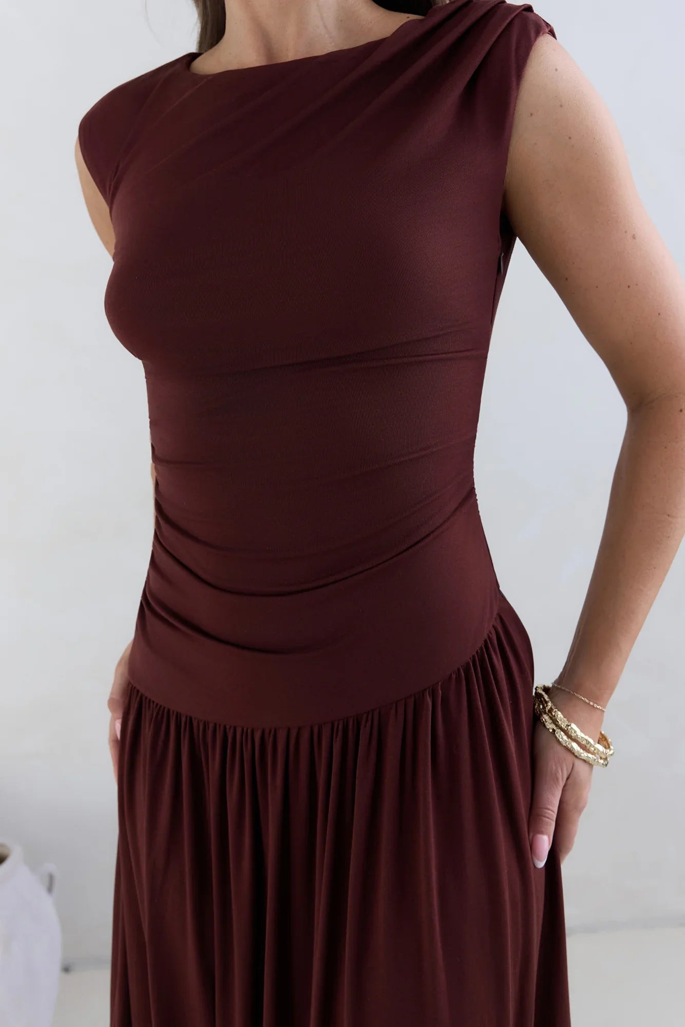 Soluna Maxi Dress Brown