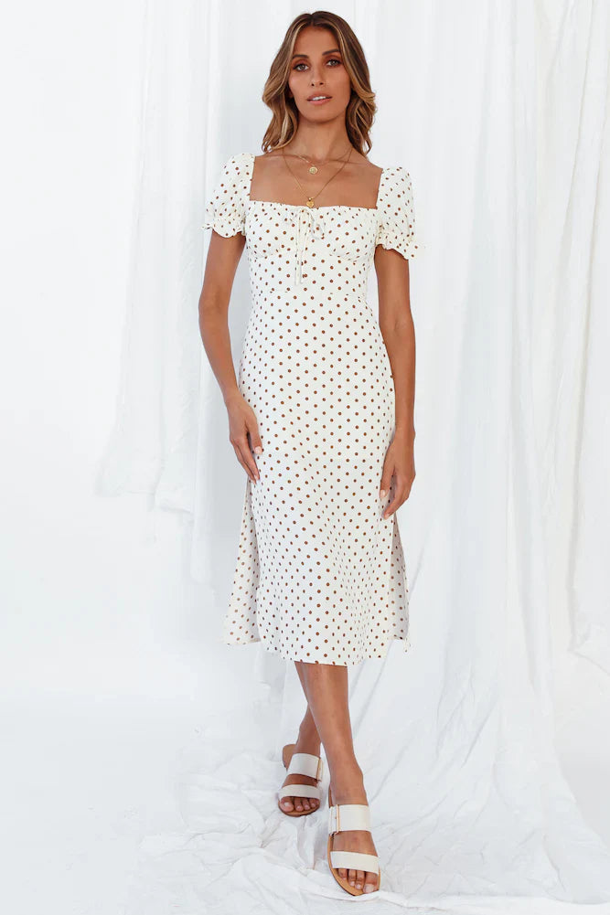 Coffee And Pastries Midi Dress