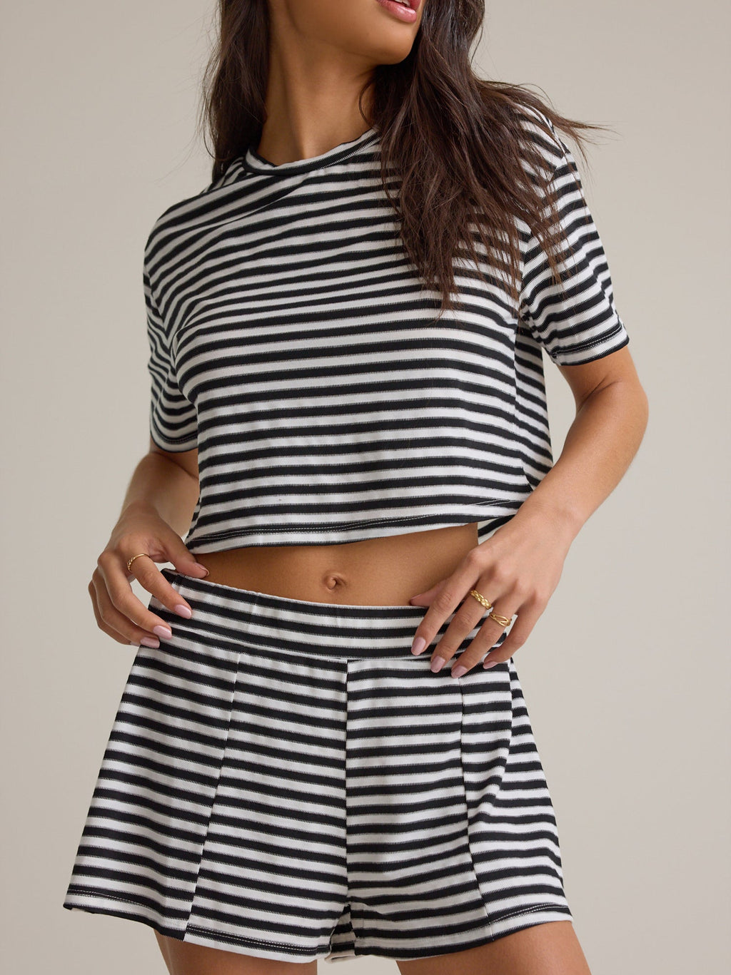 Nyra Stripe Relaxed Short