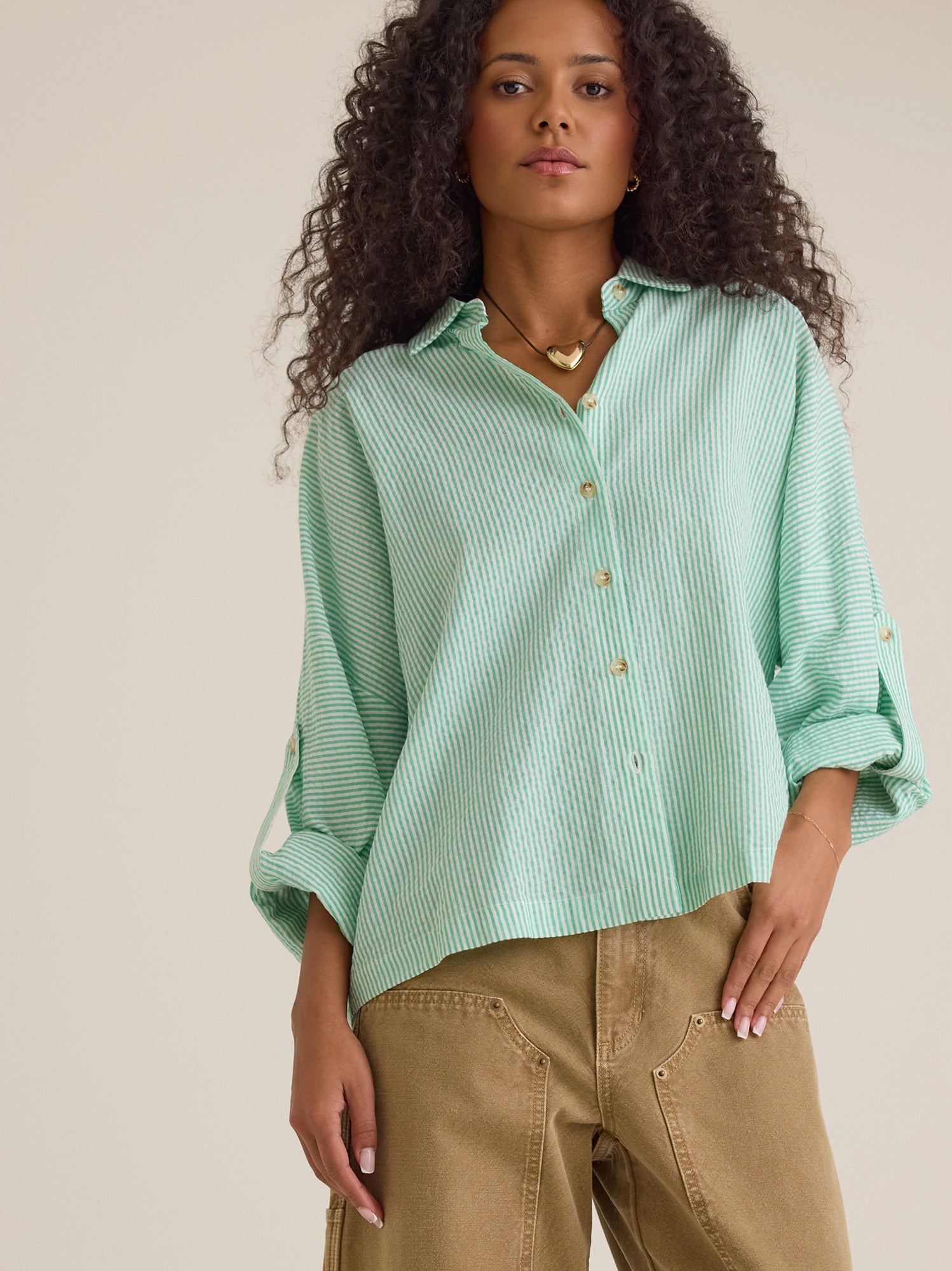 Lillian Button Up Top
