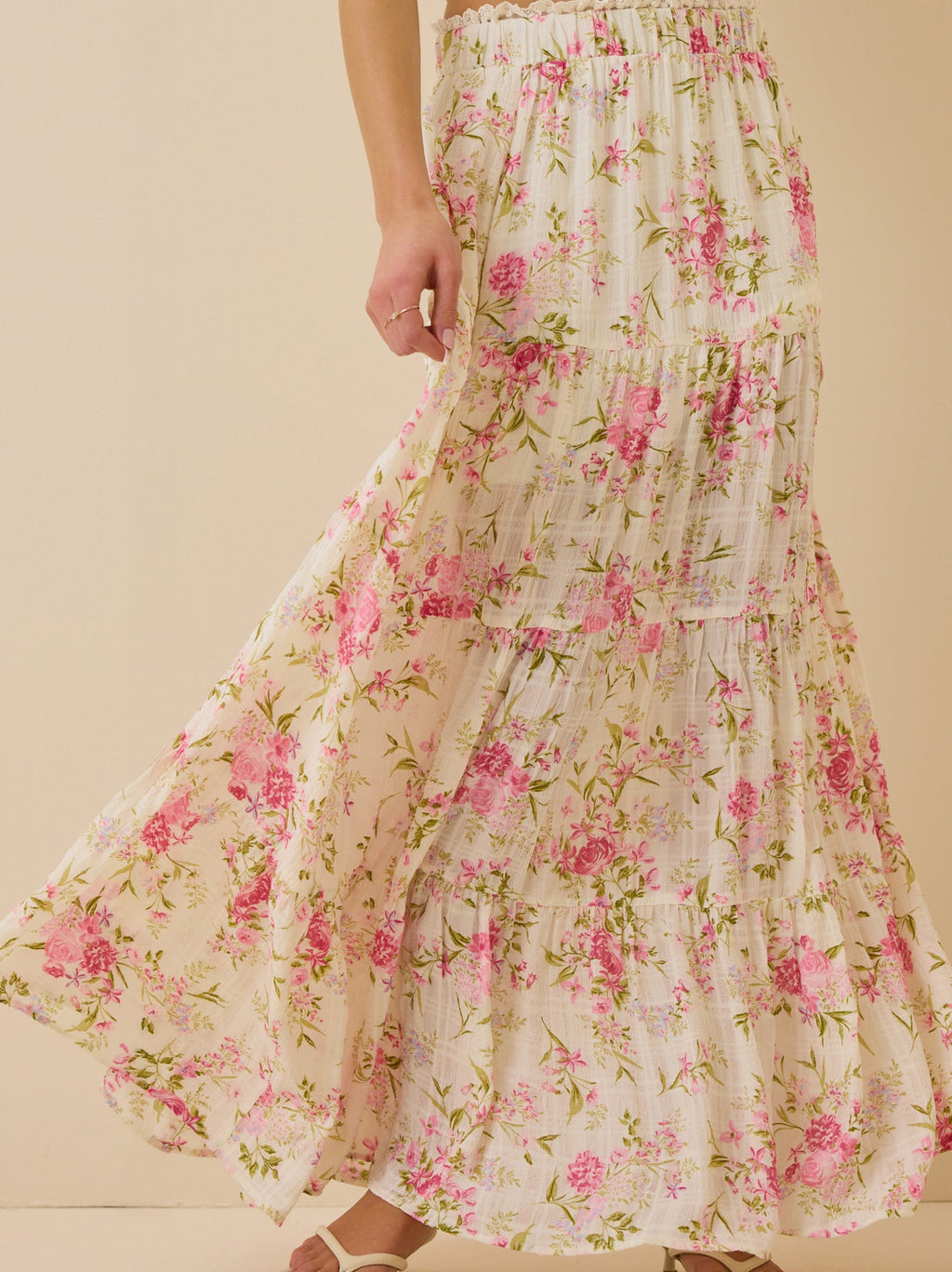 Kelsey Tiered Floral Maxi Skirt