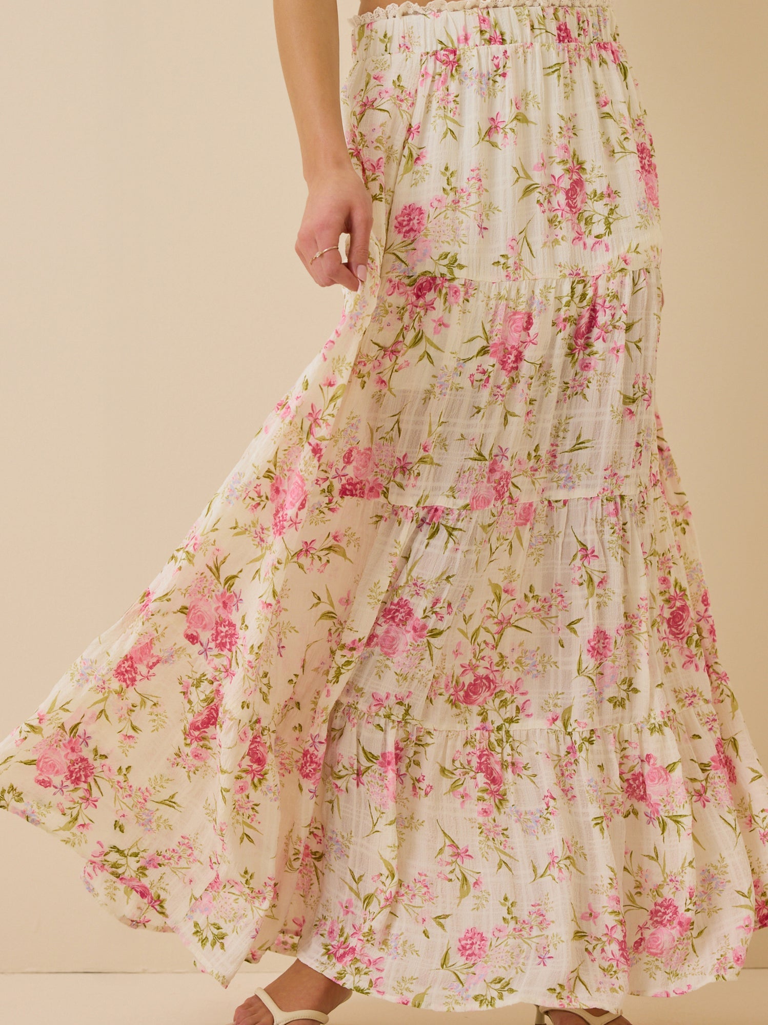 Kelsey Tiered Floral Maxi Skirt