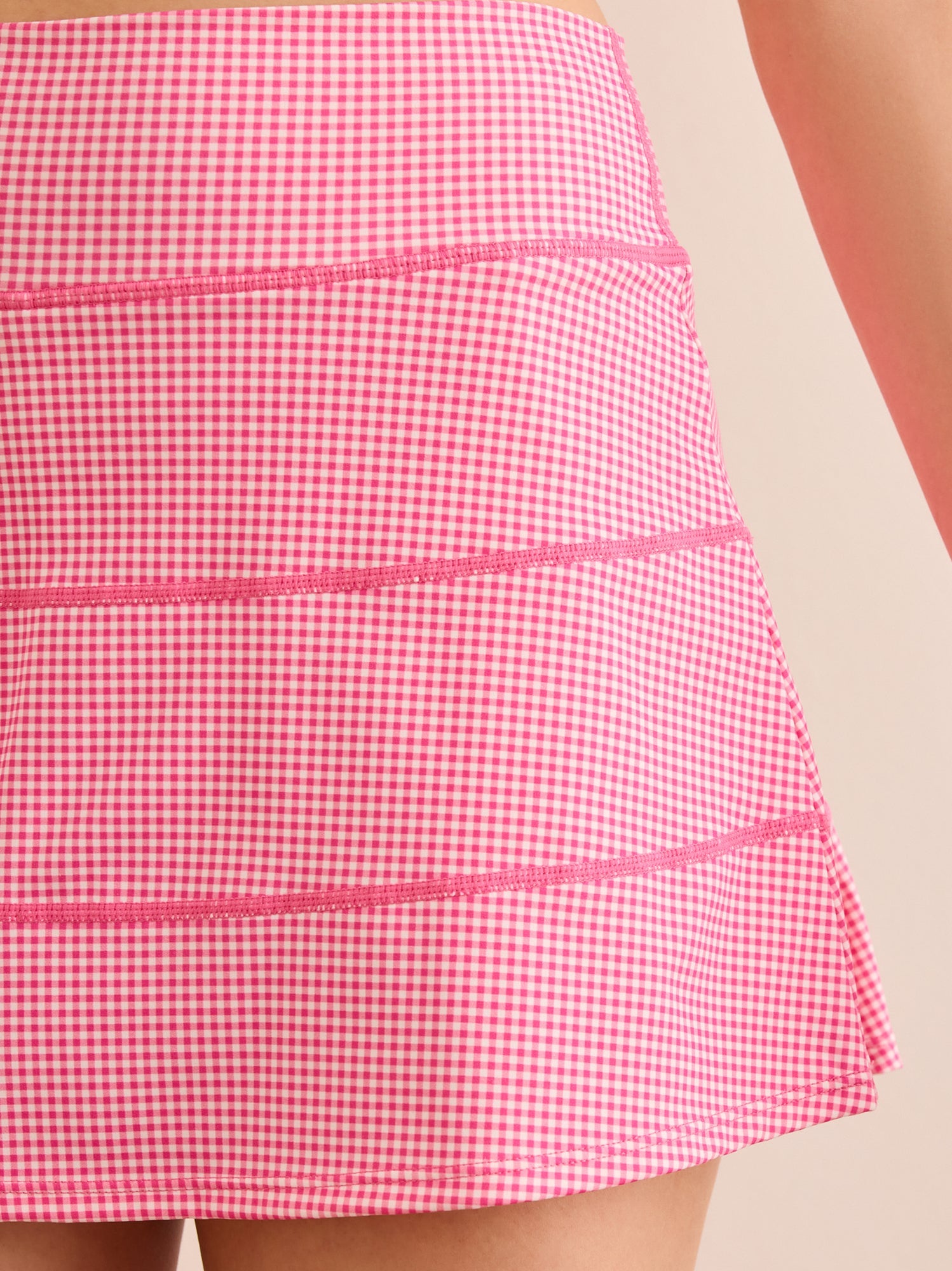 Serves Up Gingham Skort