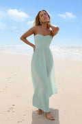 Wishful Seasons Strapless Maxi Dress Green
