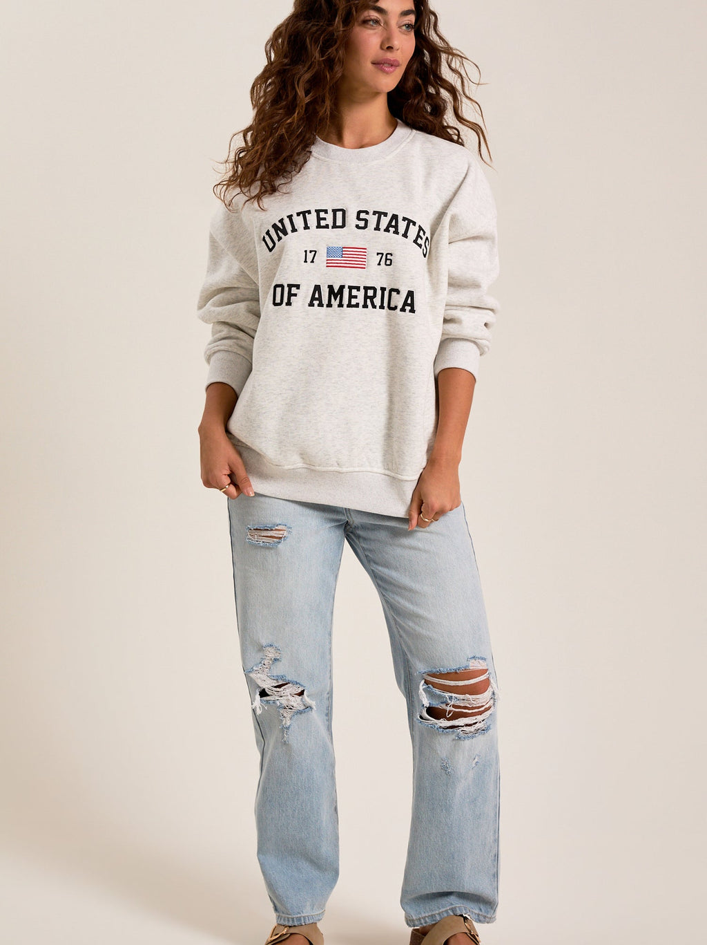 Embroidered United States Sweatshirt