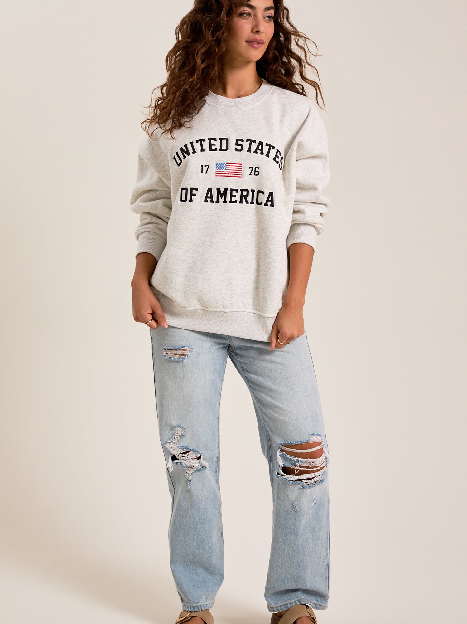 Embroidered United States Sweatshirt