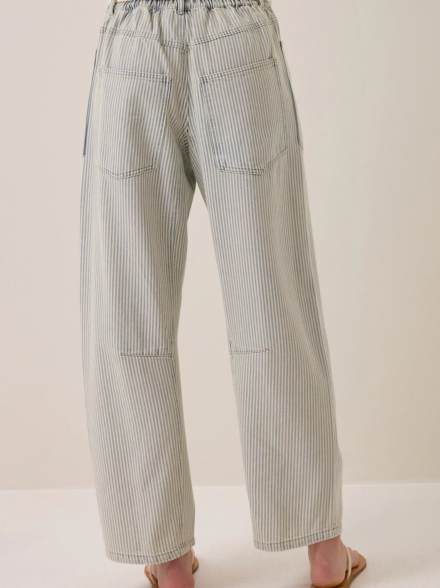 Laine Striped Barrel Jeans