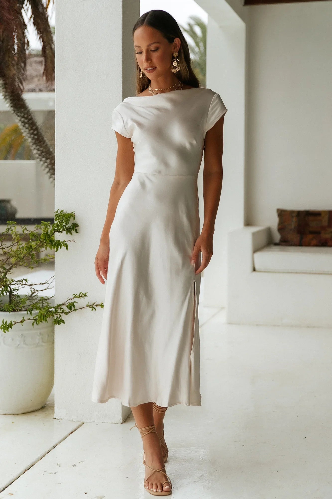 One Last Song Maxi Dress Champagne