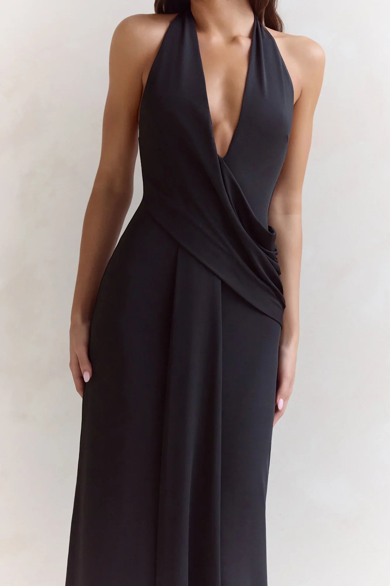 Pure Dreamer Halter Maxi Dress Black
