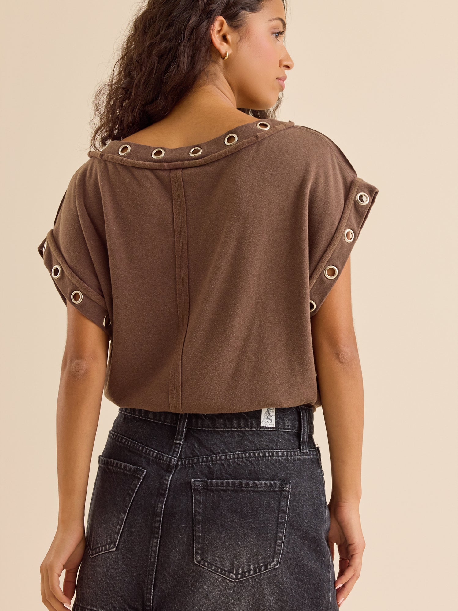 Jovie Boatneck Grommet Top