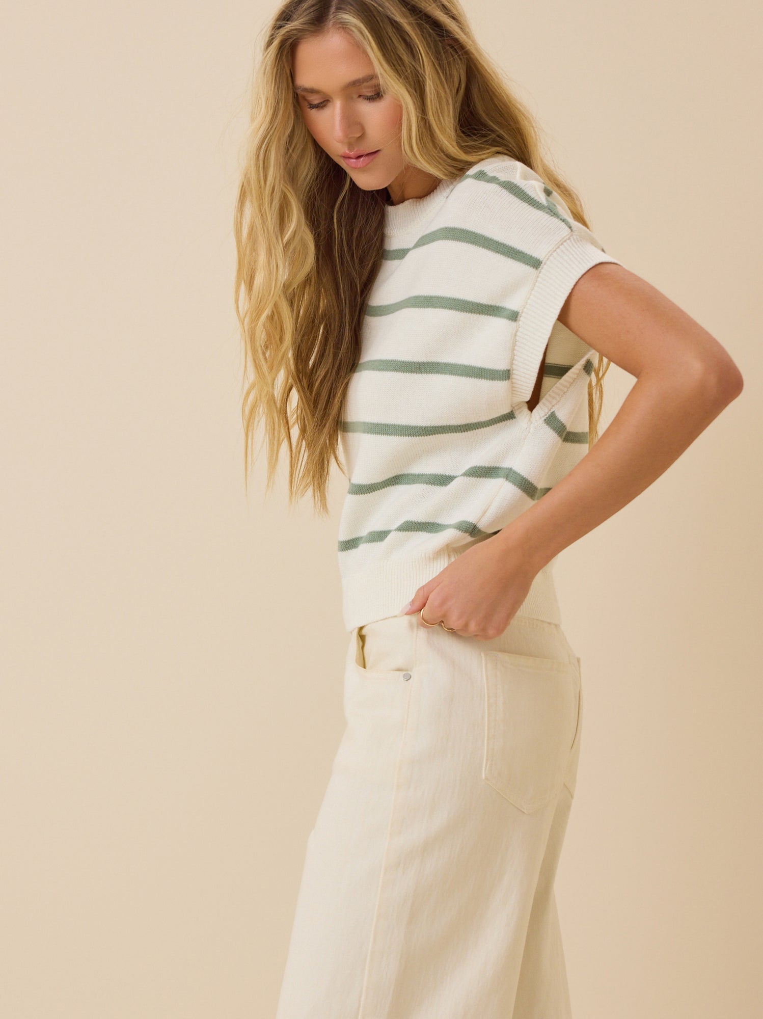 Kira Striped Knit Top