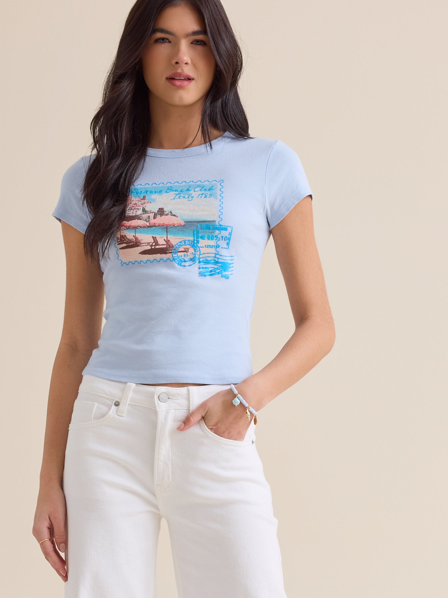 Bethany Postcard Baby Tee