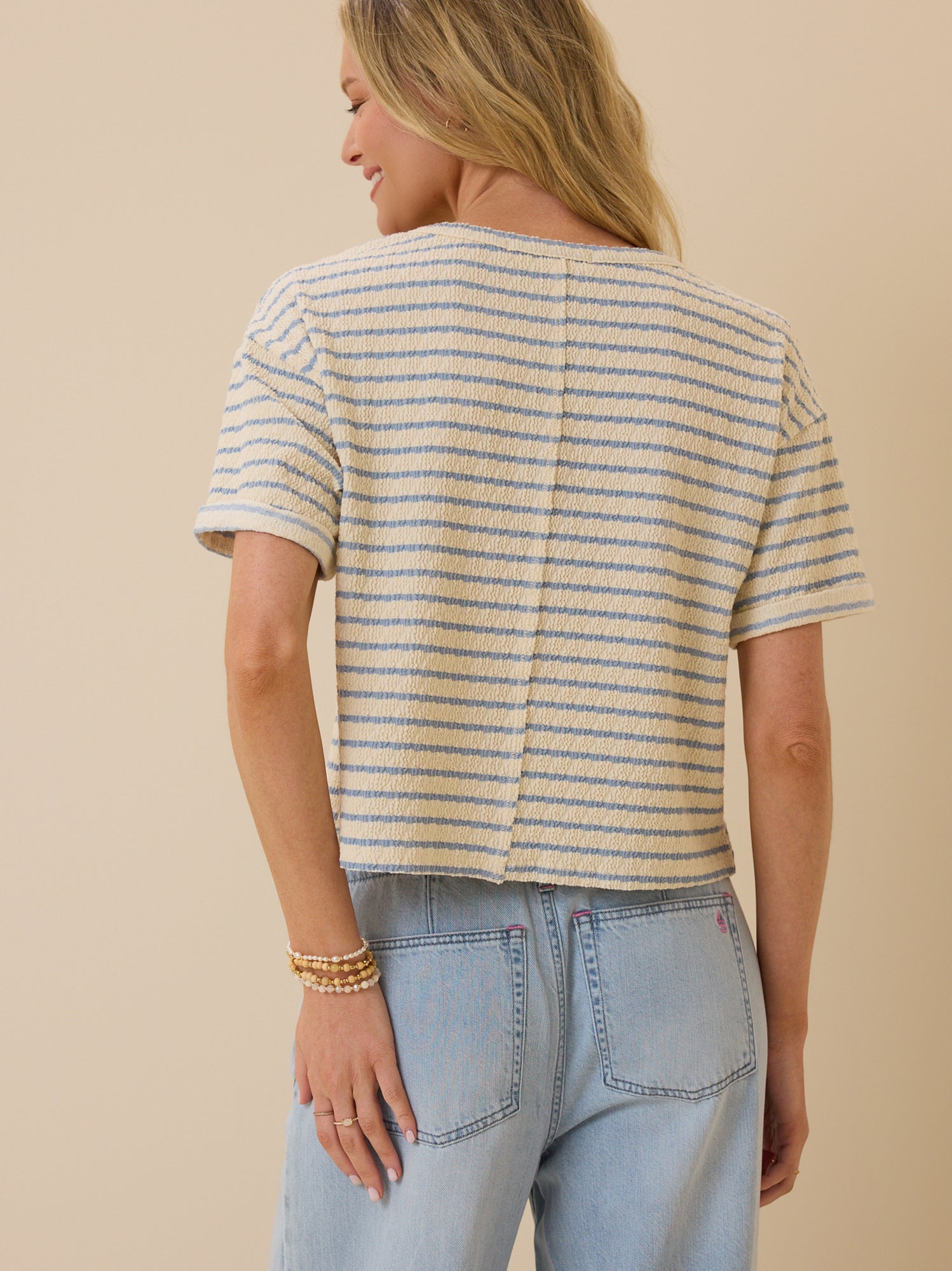 Scarlett V-Neck Striped Top