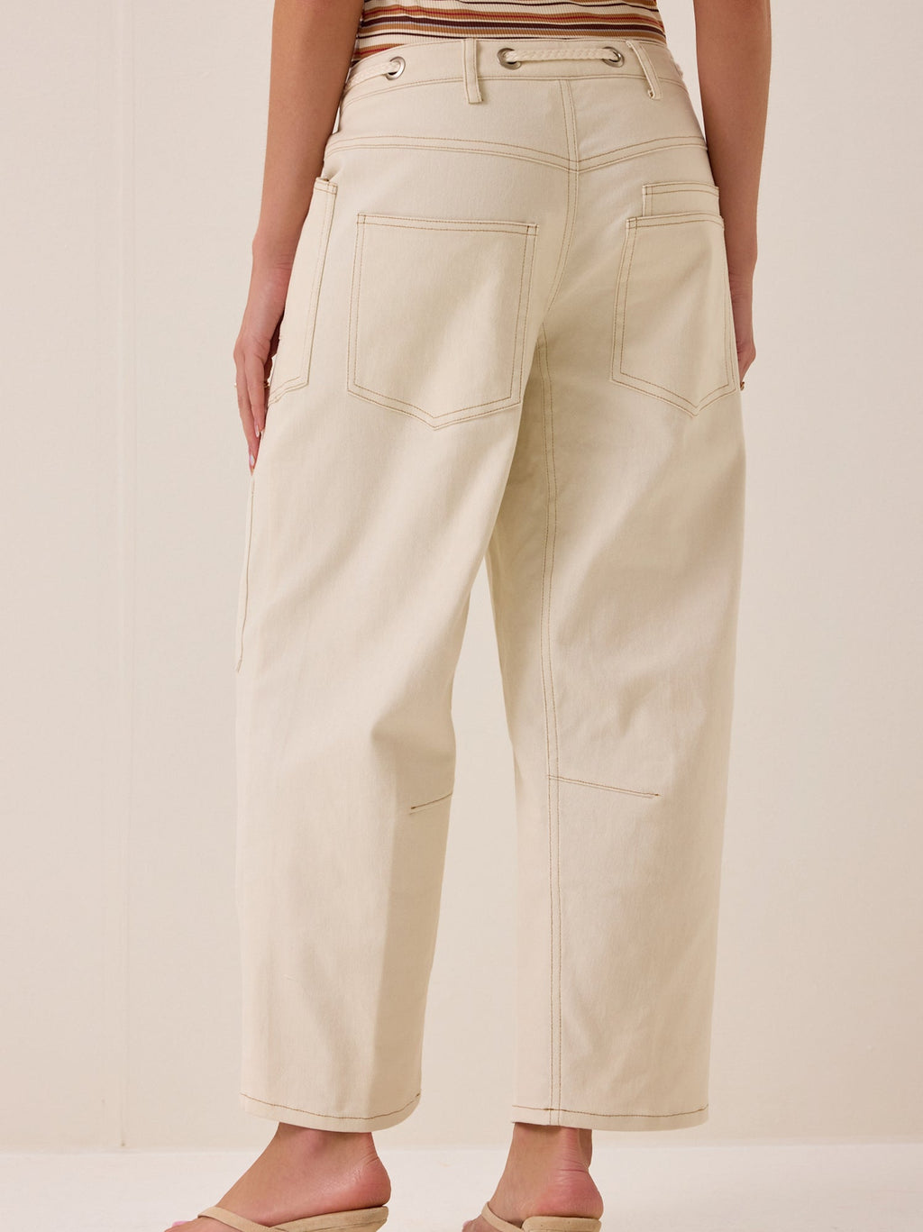 Amelia Tie Barrel Pant