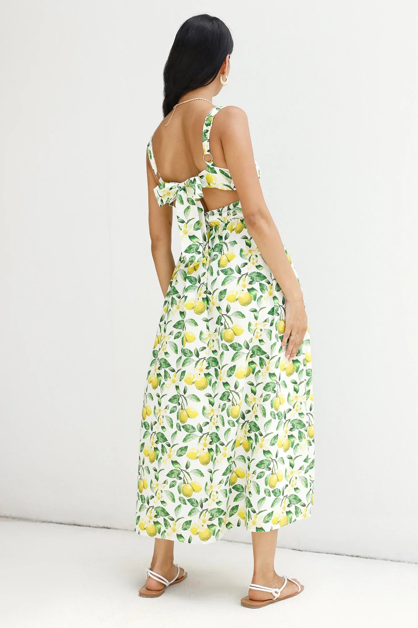 Under The Lemon Tree Midi Dress Print