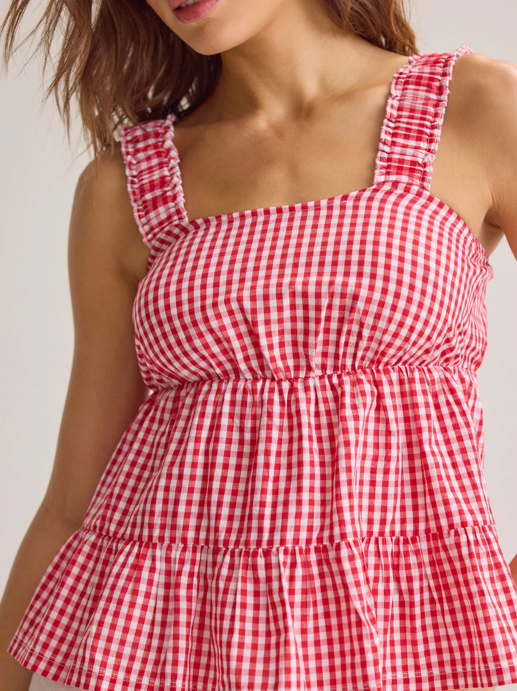 Kelly Gingham Babydoll Tank