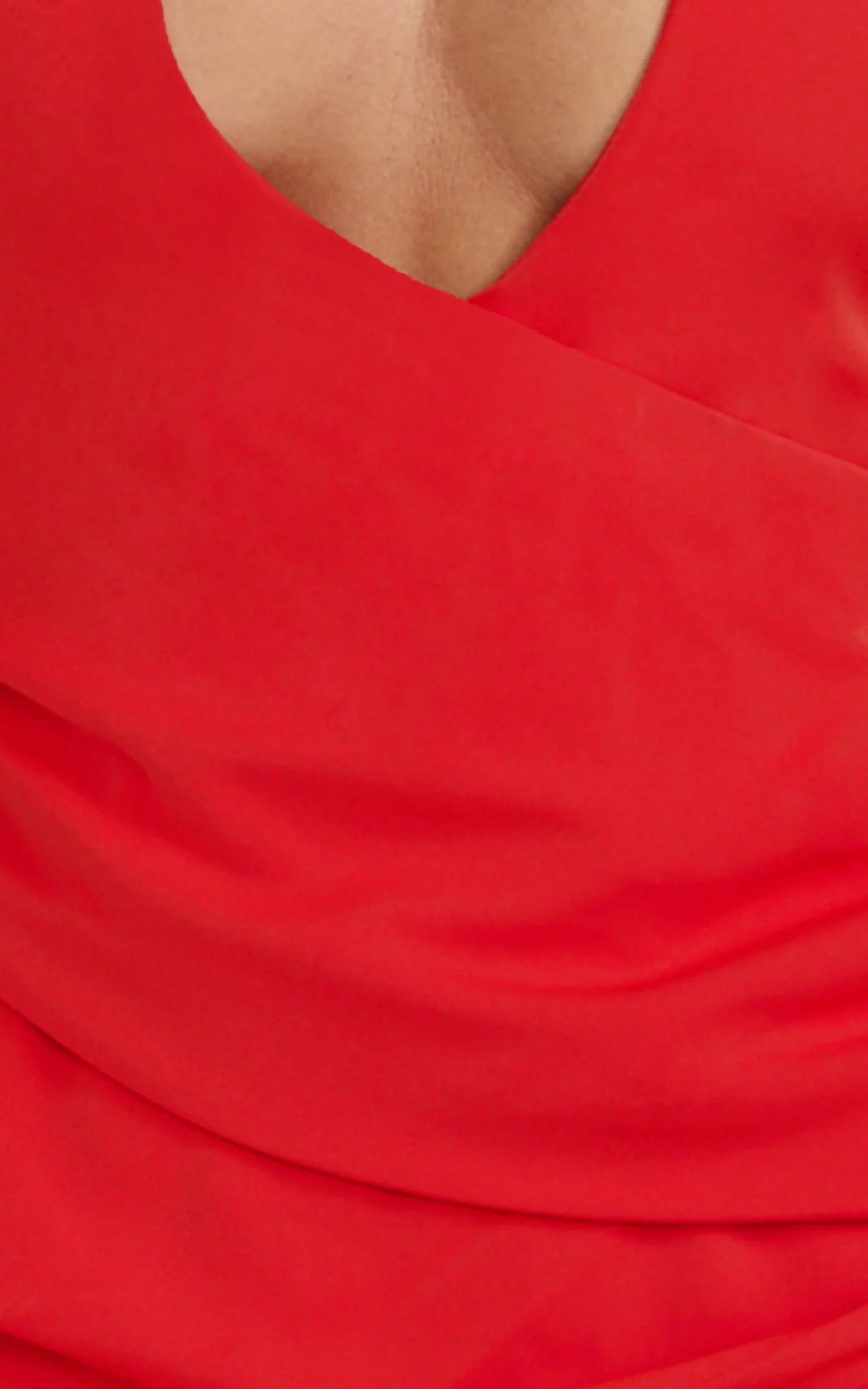 Vega Mini Dress - Halter Neck Drop Waist Dress in Red