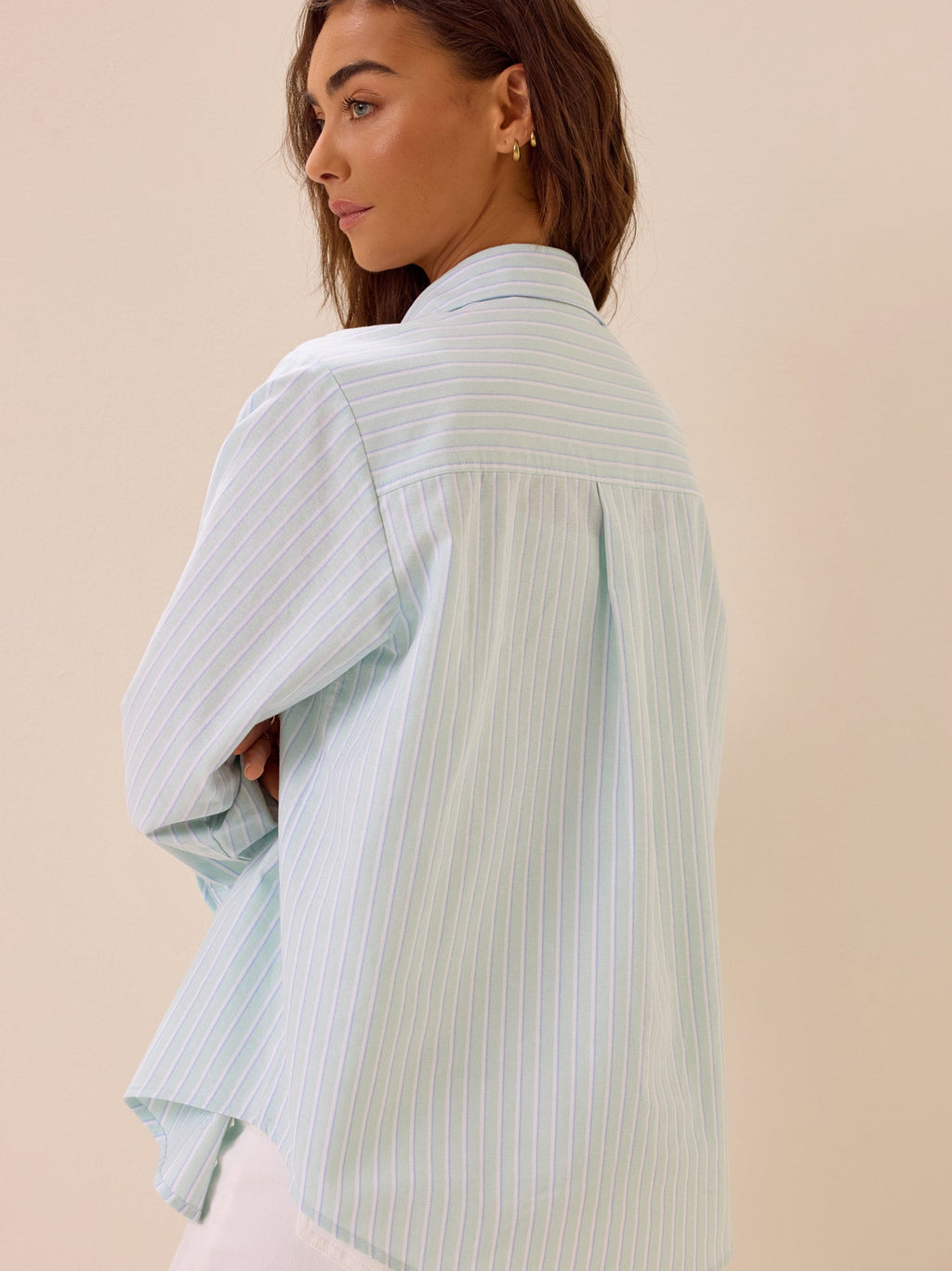 Palmer Stripe Button Up Top