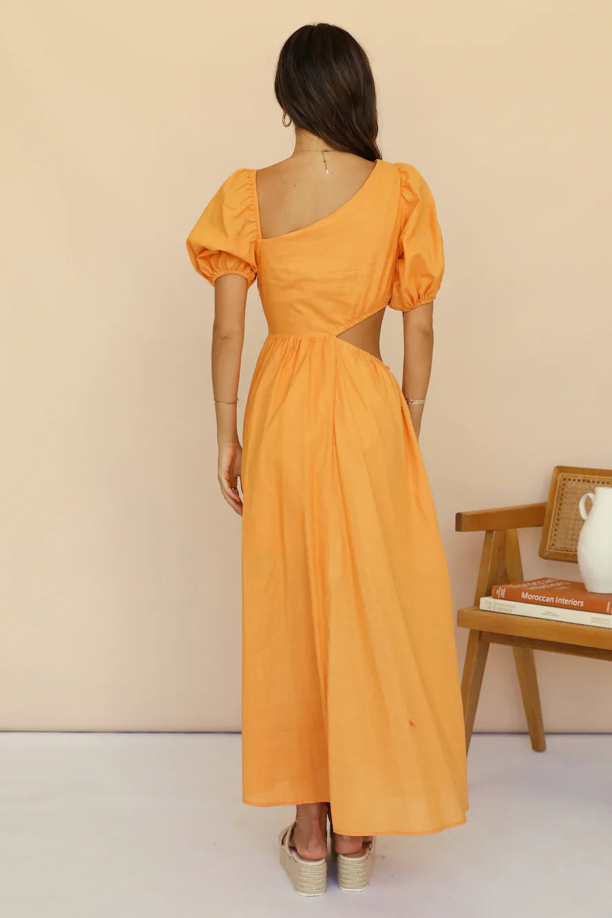Ocherous Maxi Dress Orange