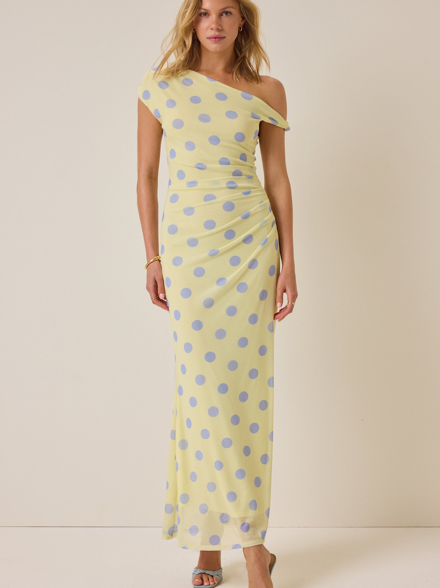 Melany Polka Dot Maxi Dress