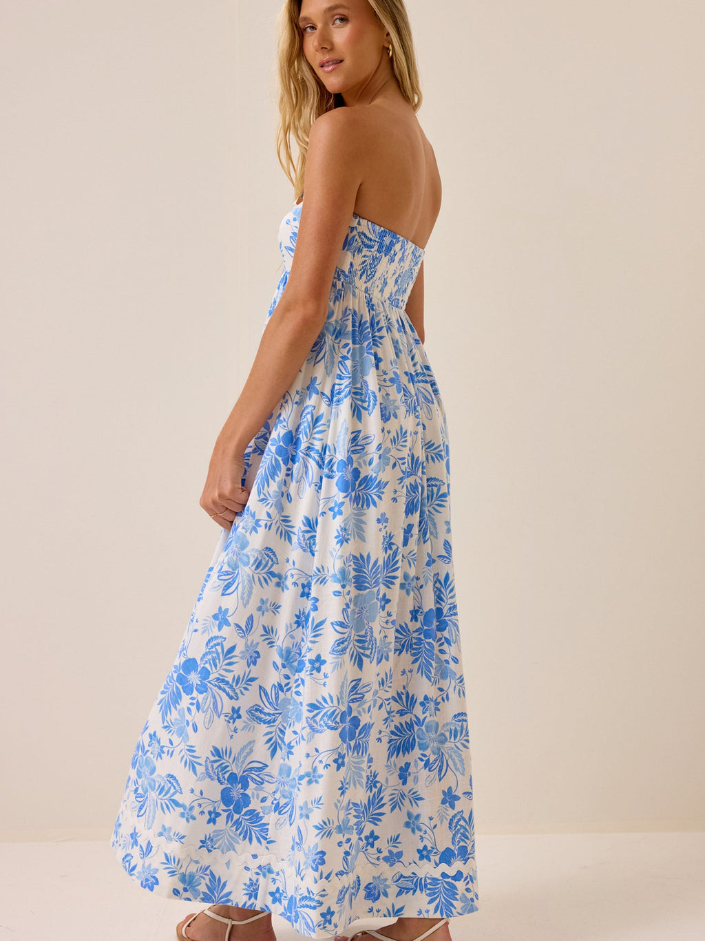 Cove Floral Strapless Maxi Dress