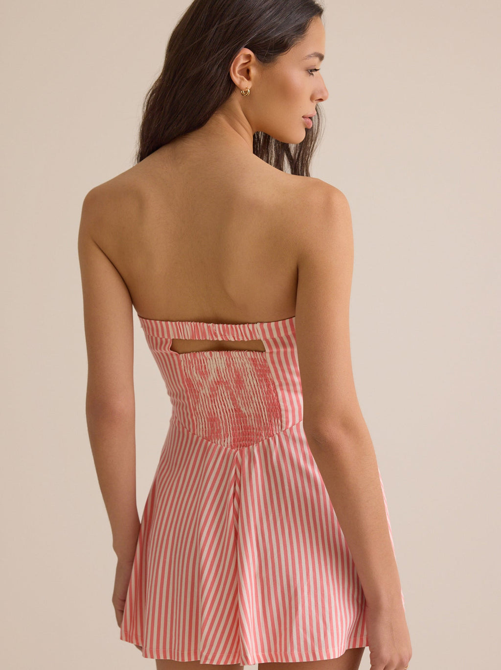 Carlie Strapless Stripe Romper