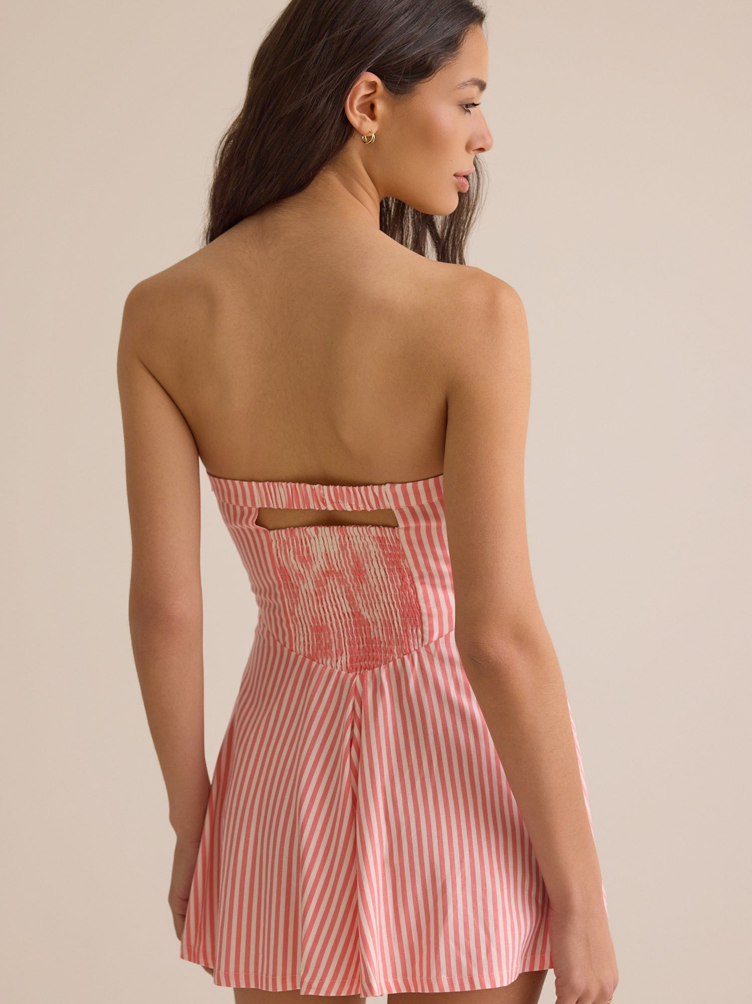 Carlie Strapless Stripe Romper