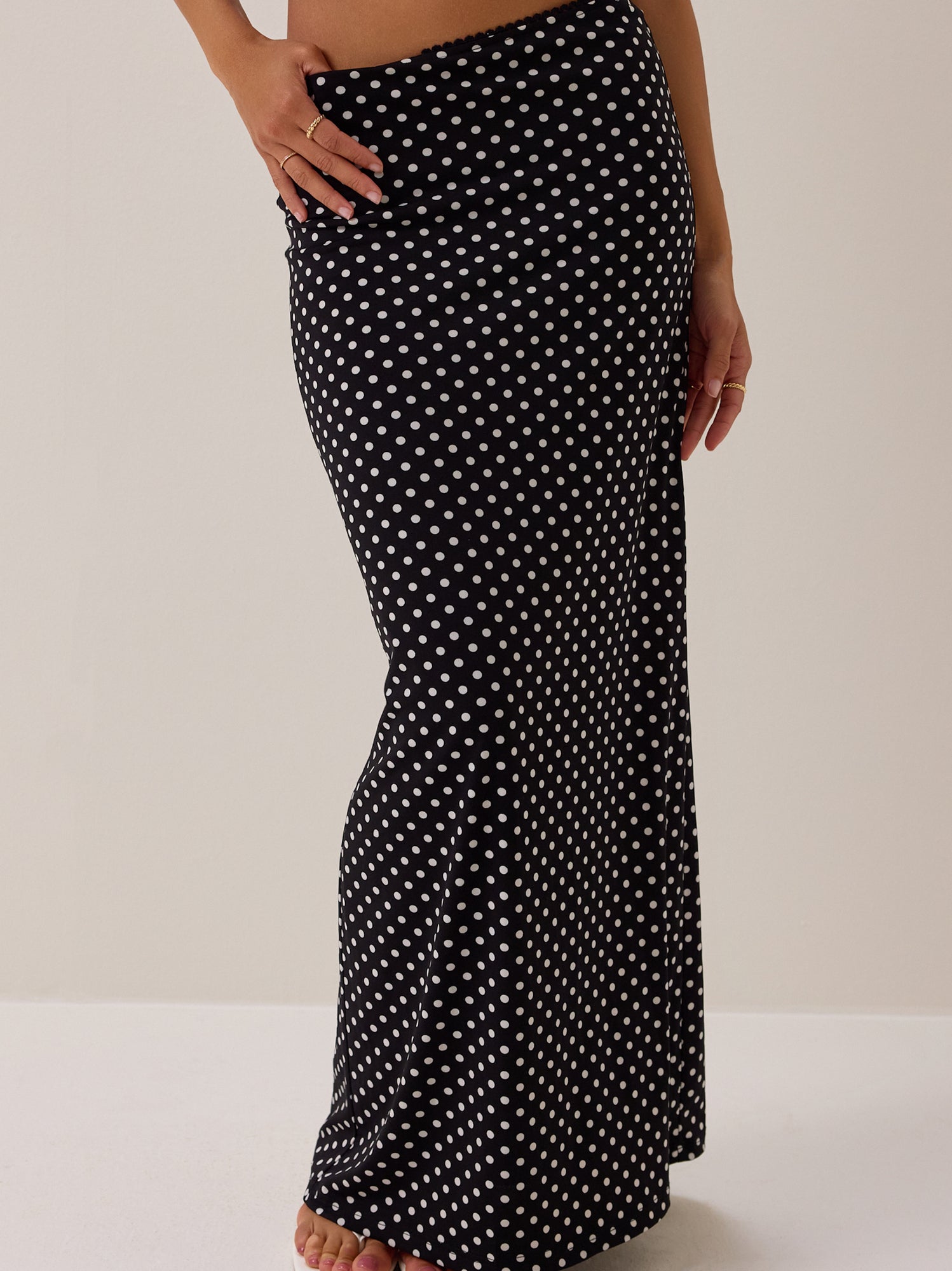 Priscilla Polka Dot Maxi Skirt