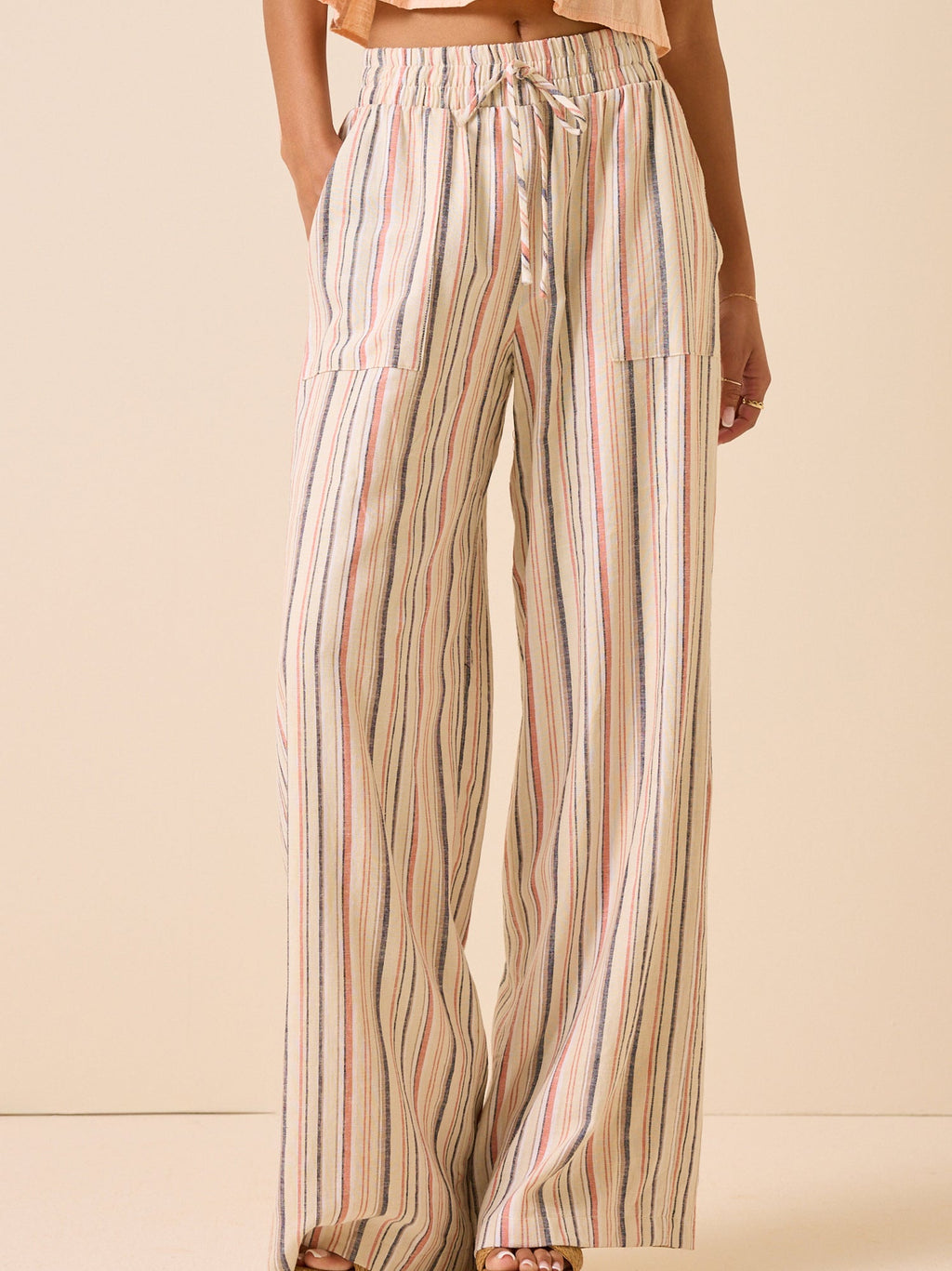 Rylen Stripe Linen Pant