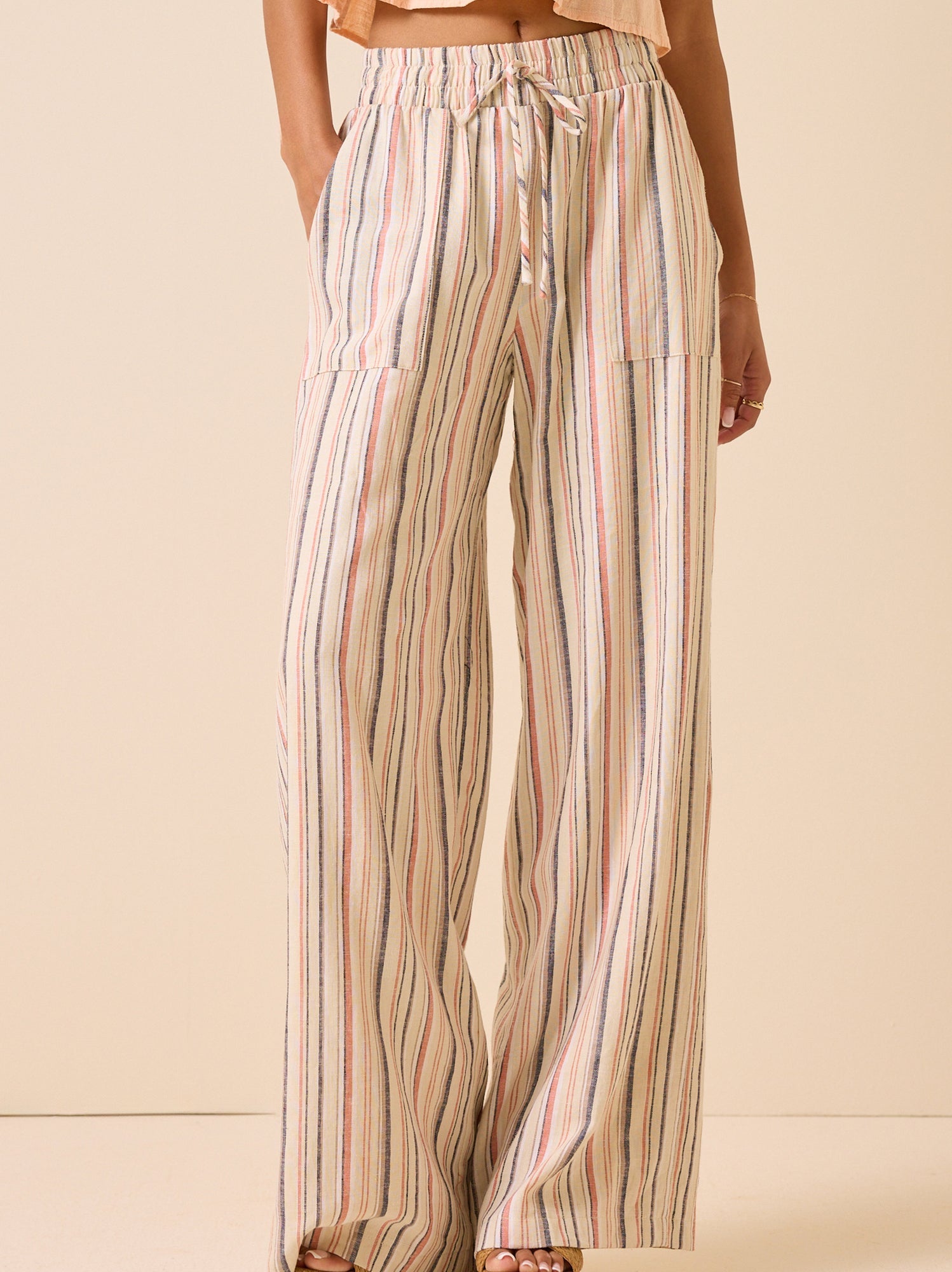 Rylen Stripe Linen Pant