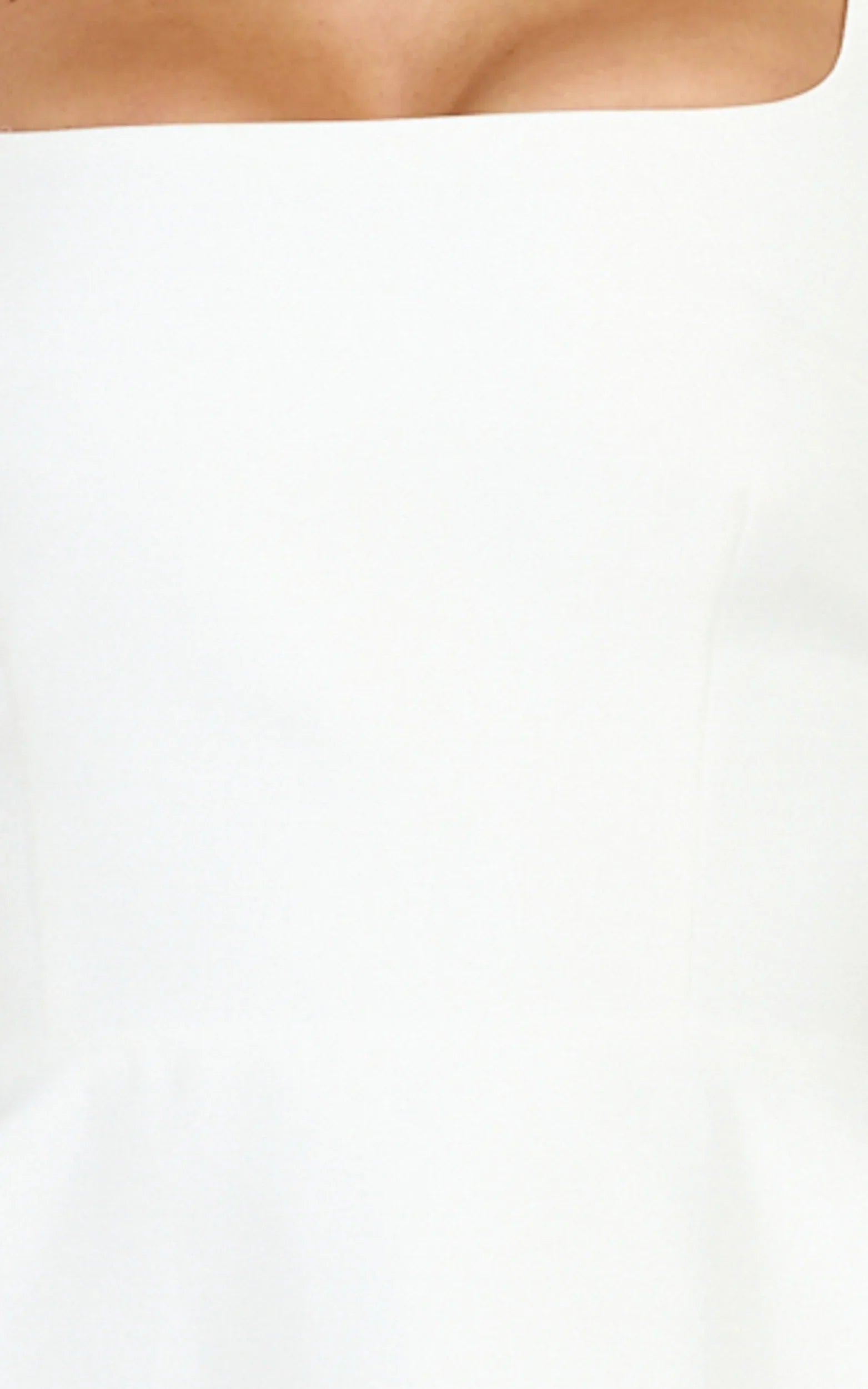 Talia Mini Dress - Scoop Neck Fit And Flare Dres in White