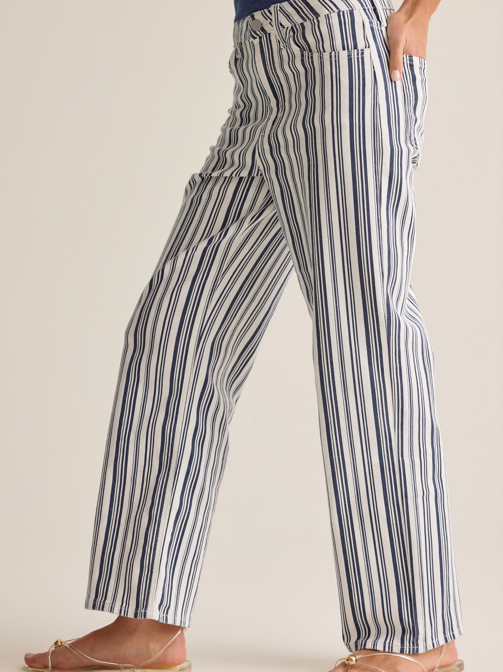 Carrie Stripe Straight Leg Pant