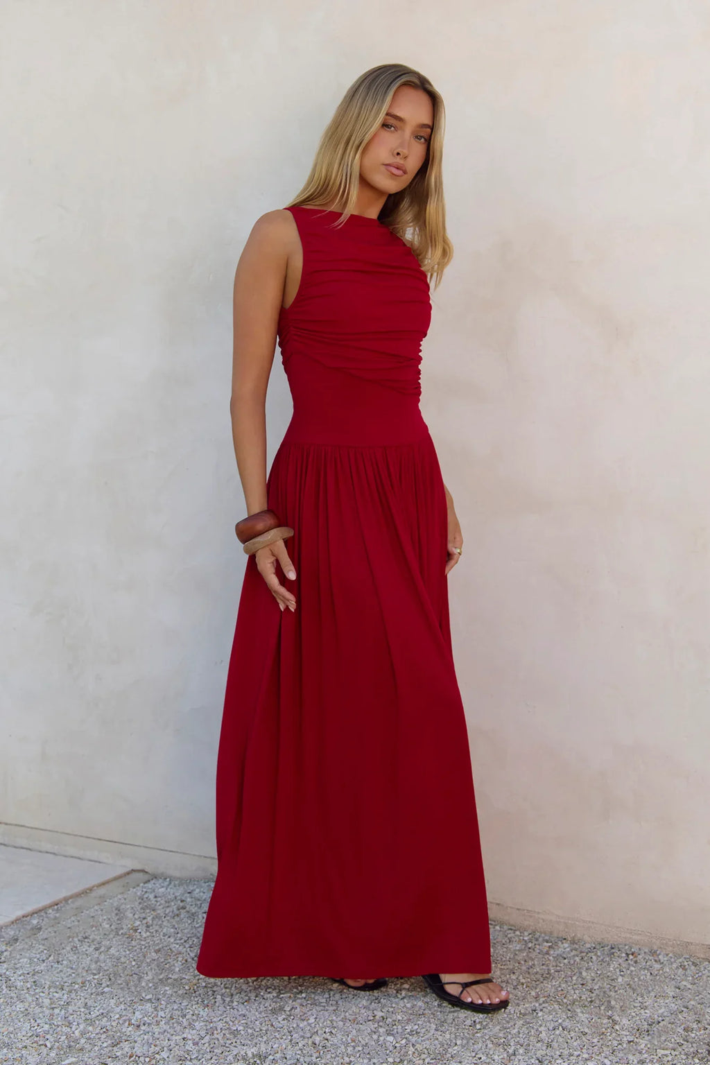 Nalla Maxi Dress Cherry