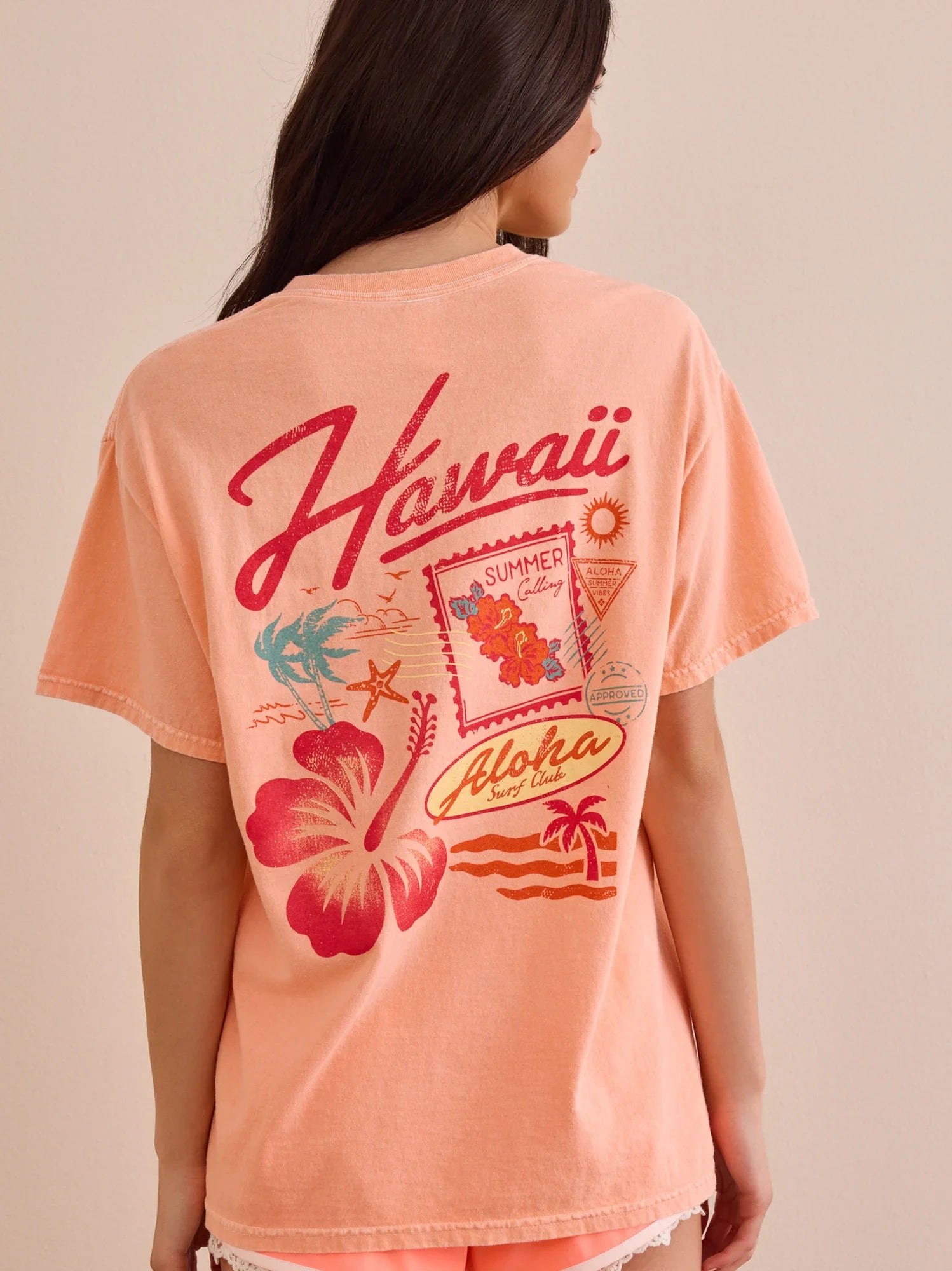 Hawaii Postcard Oversized Tee