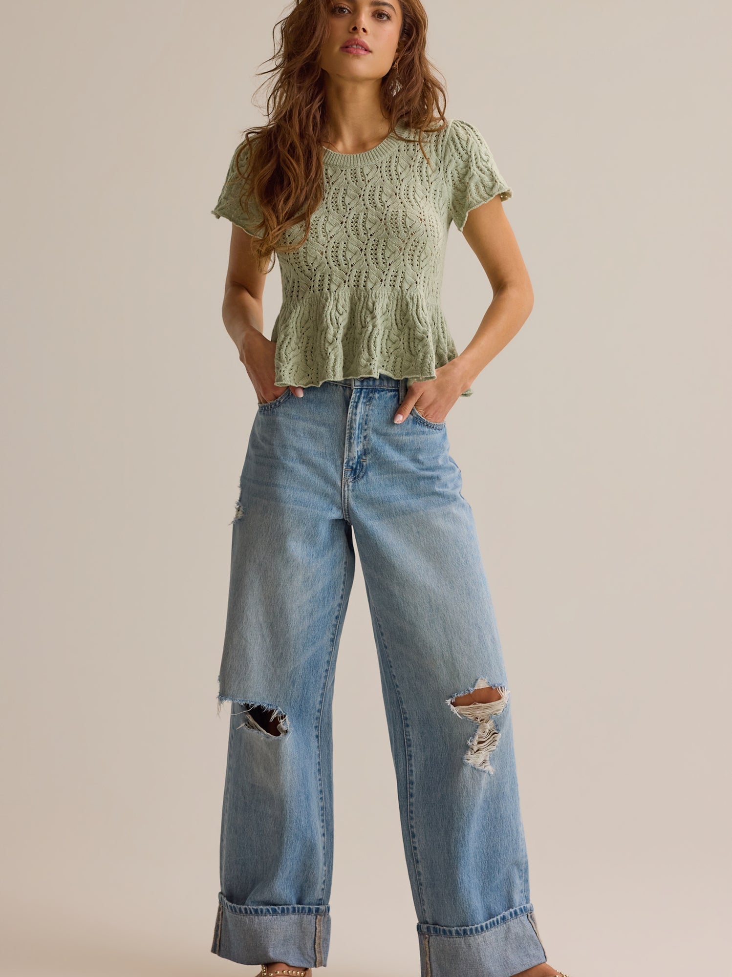 Lexie Pointelle Top