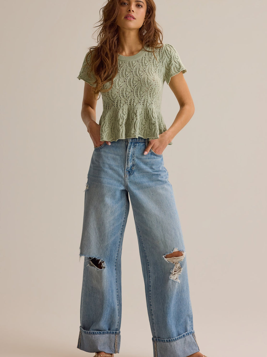 Lexie Pointelle Top