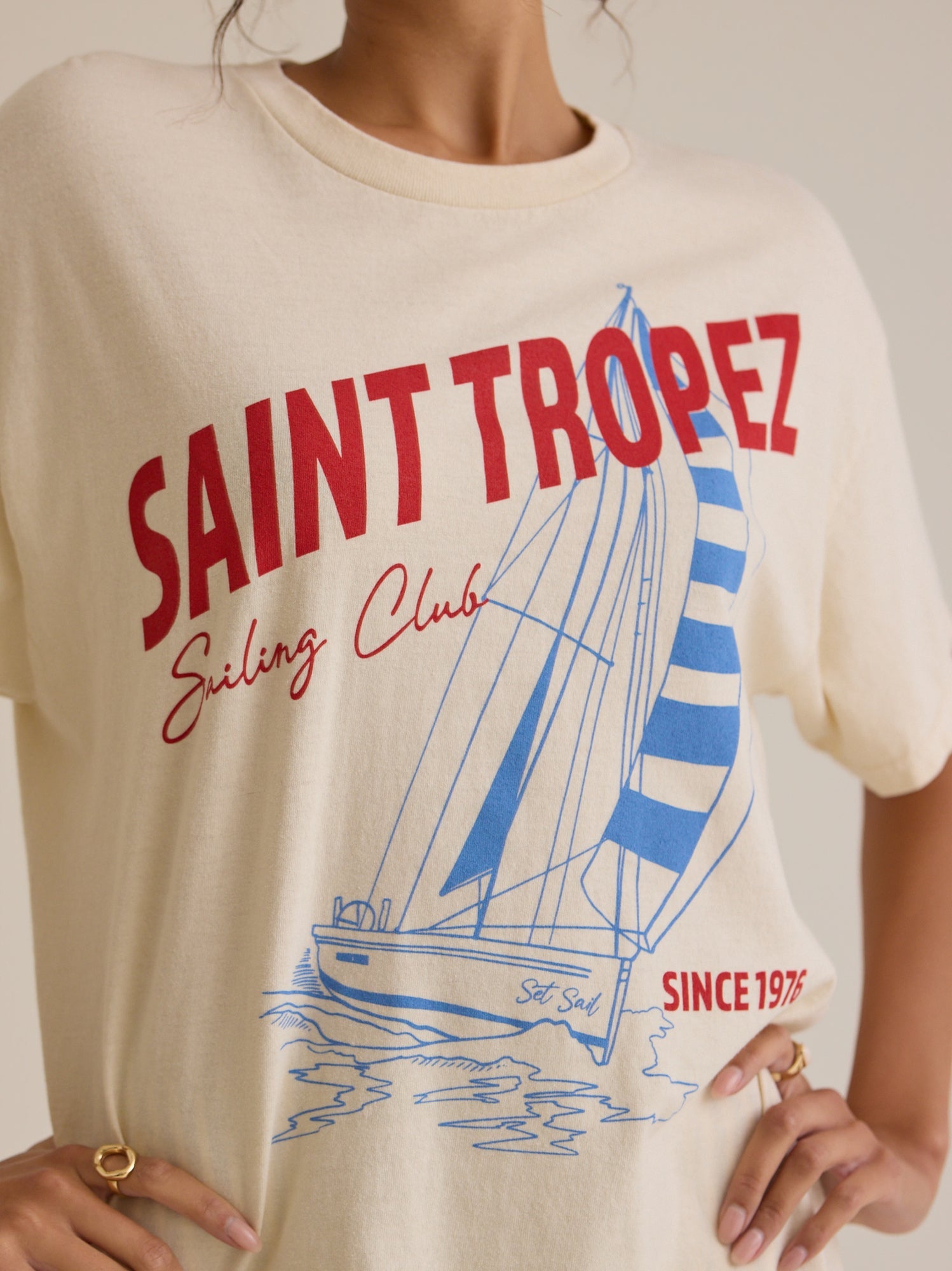 Saint Tropez Sailing Club Oversized Tee