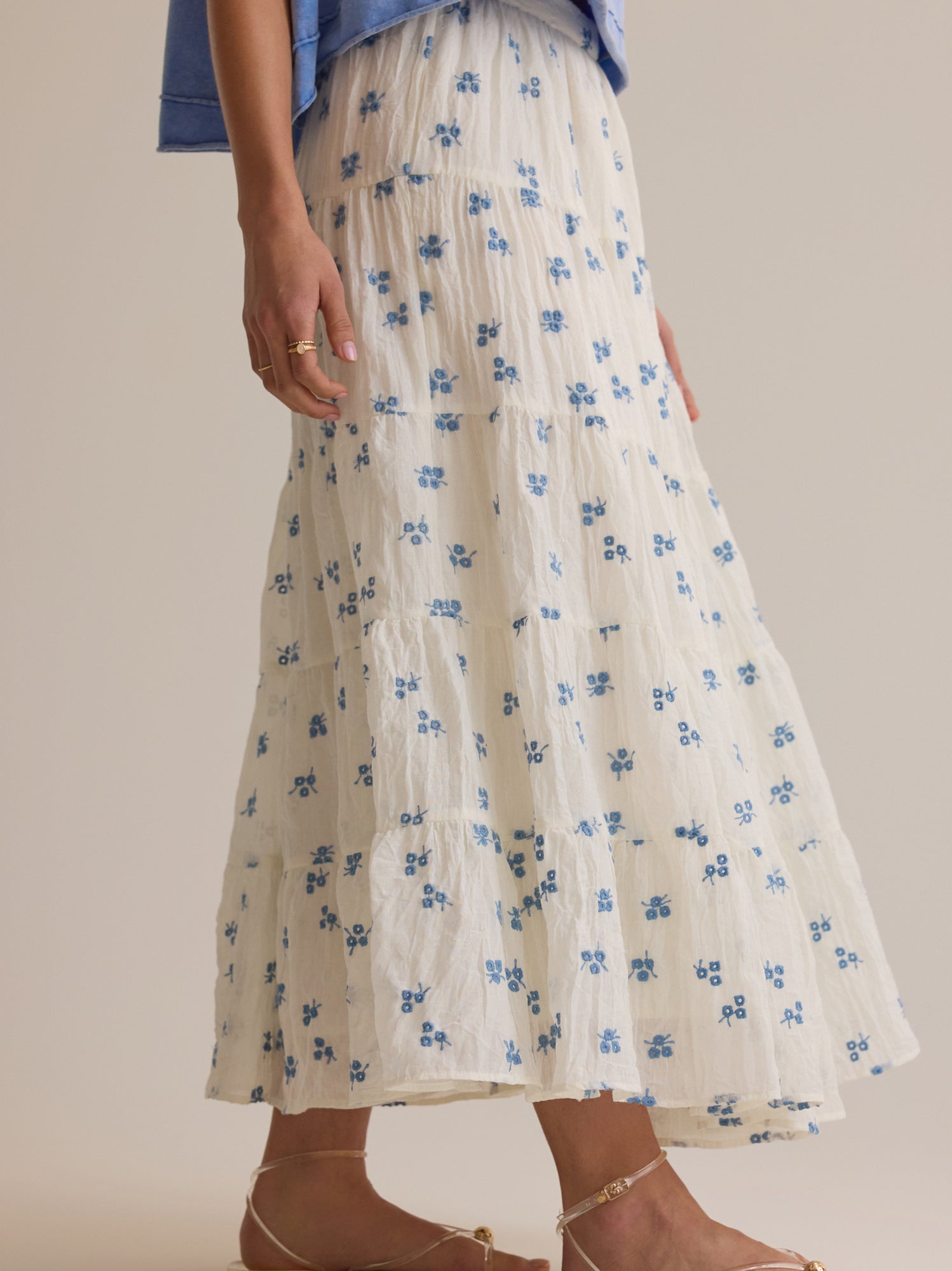 Jackie Embroidered Midi Skirt