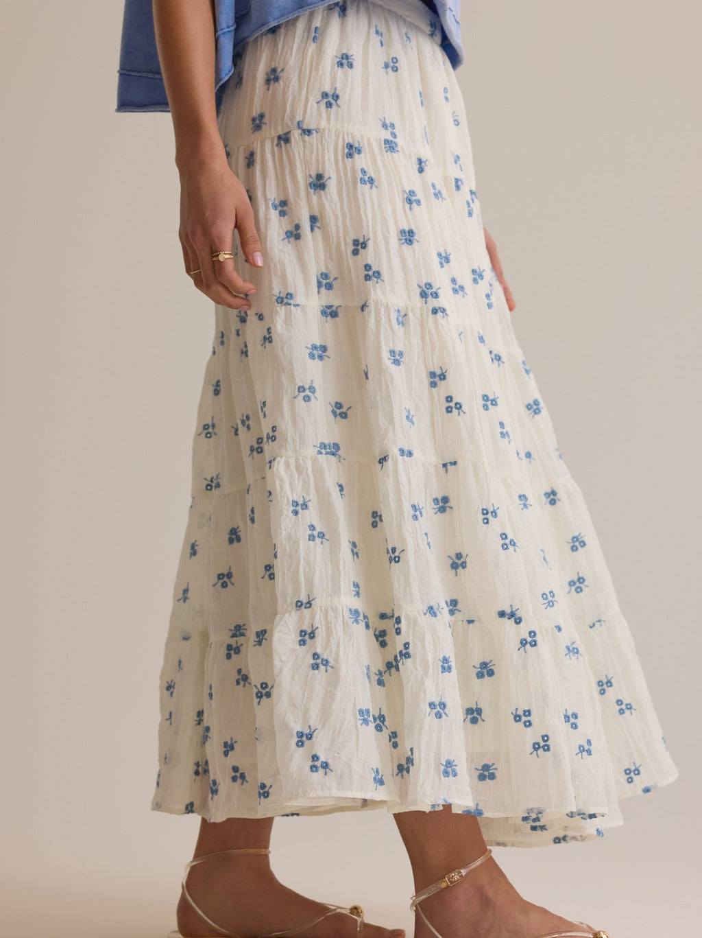 Jackie Embroidered Midi Skirt