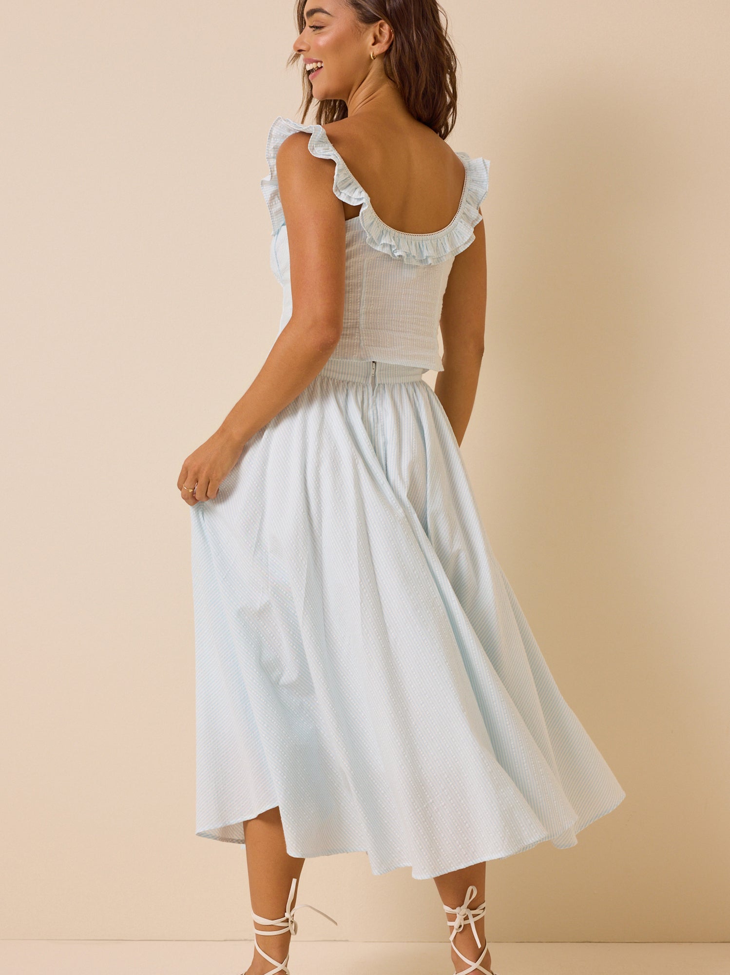 Matilda Stripe Button Front Tank